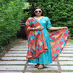 Heavy Rayon Gown  With Badhani Duppata